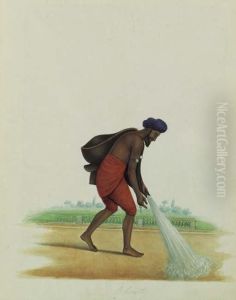A Water Carrier Or Bhishti A Water Carrier Or Bhishti
