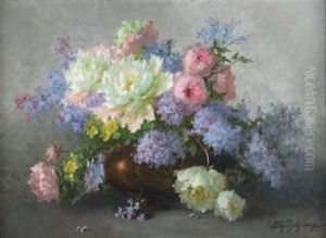 Bouquet De Pivoines Et De Lilas