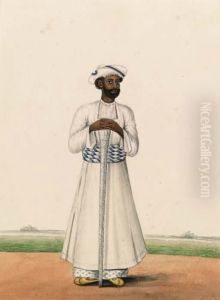 Studies Of Three Figures Including: Two Chief Officers Soubadar; Amessanger Hurcarra