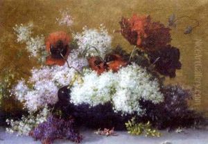 Le Bouquet De Lilas Et De Coquelicots by Adolphe Louis (Napolean) Castex-Degrange