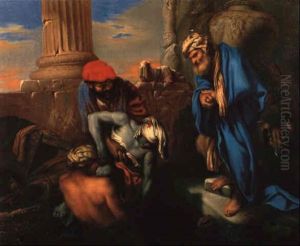 Tobit Begrabt Die Toten by Francesco Castiglione