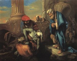Tobit Burying The Dead In Defiance Of The Orders Of Sennacherib by Francesco Castiglione