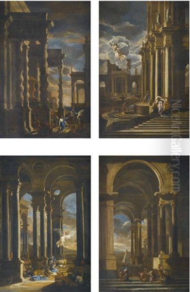 The Angel Appearing To Abraham, The Banishment Of Hagar, The Departure Of Jacob, Joseph Being Recognised By His Brothers (set Of 4) - view 1