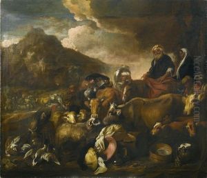 Abrahams Aufbruch Nach Kanaan by Giovanni Benedetto Castiglione