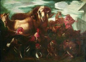 Die Tiere Verlassen Die Arche Noah