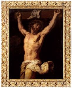 Christus Am Kreuz Zum Himmel Aufblickend by Giovanni Benedetto Castiglione
