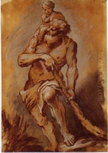 St. Christopher by Giovanni Benedetto Castiglione
