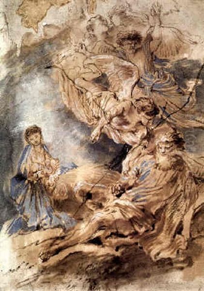 The Angel Instructing Joseph To Flee With His Family - view 1