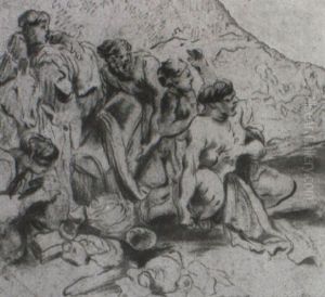 The Drowning Of Pharoah's Host by Giovanni Benedetto Castiglione