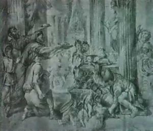 A Sacrifice In A Temple by Giovanni Benedetto Castiglione