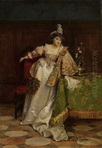 Dame In Historischem Kostum by Giuseppe Castiglione