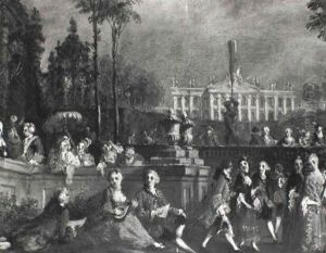 Festa Nel Giardino Del Palacio De Liria A Madrid by Jose del Castillo