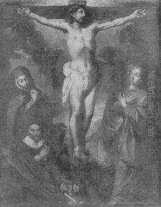 La Crucifixion Avec Un Donateur by Juan Del Castillo