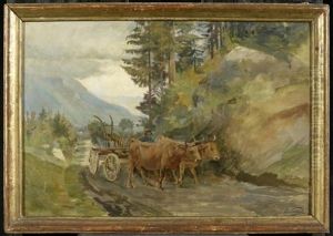 Ochsenwagen by Edouard Castres