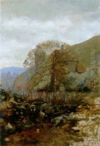 Herbstliche Landschaft Mit Schloss by Edouard Castres