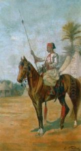 Nordafrikanischer Lanzenreiter by Edouard Castres