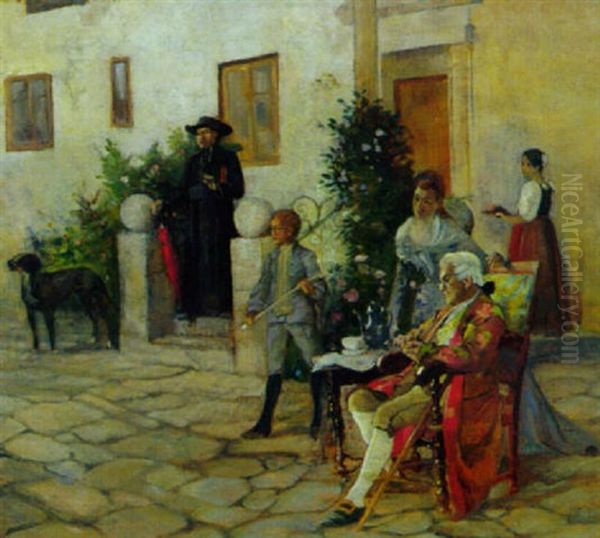 Historische Szene Vor Einem Landgut - view 1
