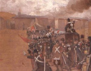 Depart Pour Le Sonderbund by Edouard Castres