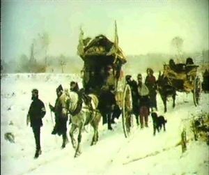 Verwundete Der Bourbaki-armee Beim Grenzeubertritt Mit Einem Rotkreuzwagen by Edouard Castres