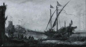 Le Retour D'une Galere Genoise Apres Le Combat by Giacomo di Castro