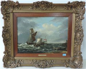 Segelschiffe Auf Sturmischem Meer