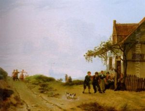 Feiernde Bauern An Einem Wirsthaus Vor Scheveningen