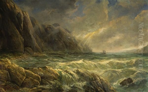 Ship Near A Rocky Coast - view 1