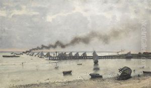 The Regatta At Honfleur On The Seine, Le Havre by Siebe Johannes ten Cate