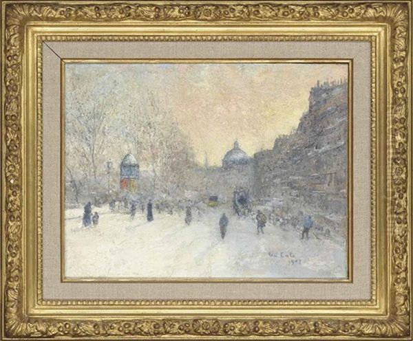 A Parisian Boulevard In Winter - view 1