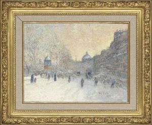 A Parisian Boulevard In Winter