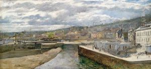 Industriestadt An Einem Flus Mit Hafen by Siebe Johannes ten Cate