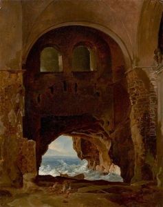 Ruins Of A Cloister, By The Sea by Franz Ludwig Catel