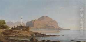 Die Bucht Von Palermo Mit Blick Auf Den Monte Pellegrino by Franz Ludwig Catel