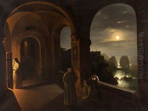 Nuns In The Cloister by Franz Ludwig Catel