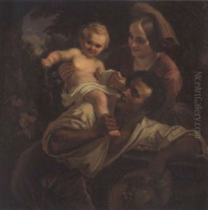 Italienische Familie by Franz Ludwig Catel