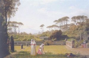 Parklandschaft Mit Figurlicher Staffage