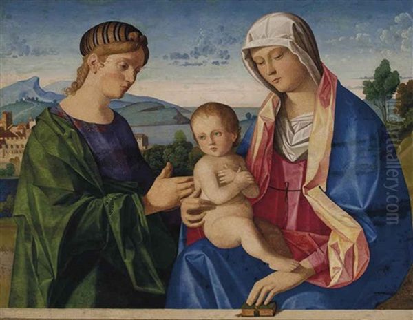 The Virgin And Child With A Female Saint - view 1
