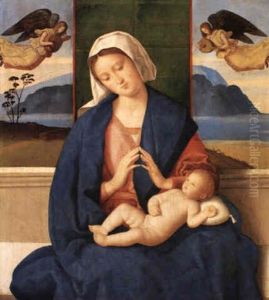 Madonna And Child With Music-making Angels Above