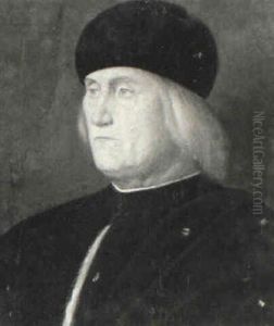 Portrait Of A Gentleman Wearing Black, Fur Trimmed Tunic