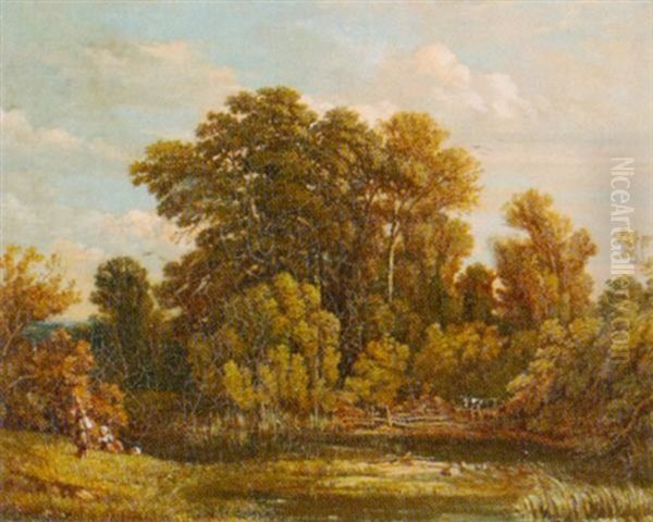 Sommerliche Landschaft Mit Einem Kleinen Teich - view 1