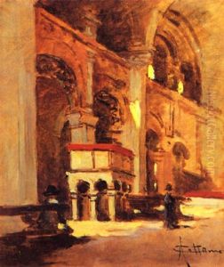 Interno Di Sant'ambrogio by Achille Cattaneo