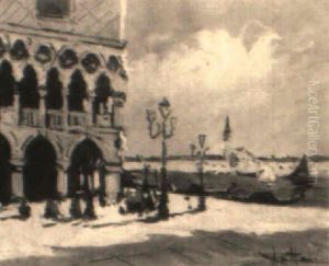 Piazza Ducale A Venezia by Achille Cattaneo