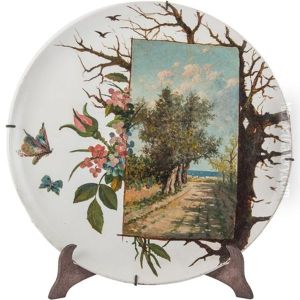 Strada Con Alberi Verso Il Mare