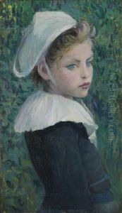 Jeune Bretonne En Costume De Fete