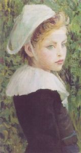Jeune Bretonne En Costume De Fete