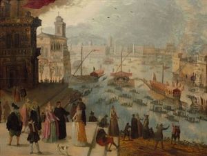 Caprice Venitien, Le Bucentaure Devant La Piazzetta by Louis de Caullery