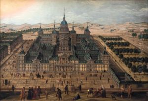 View Of The Royal Monastery Of San Lorenzo De El Escorial by Louis de Caullery