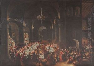 Le Banquet De Balthasar by Louis de Caullery