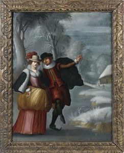 Couple De Patineurs by Louis de Caullery
