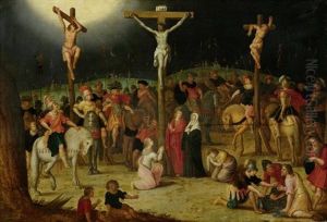 Kreuzigungsszene by Louis de Caullery